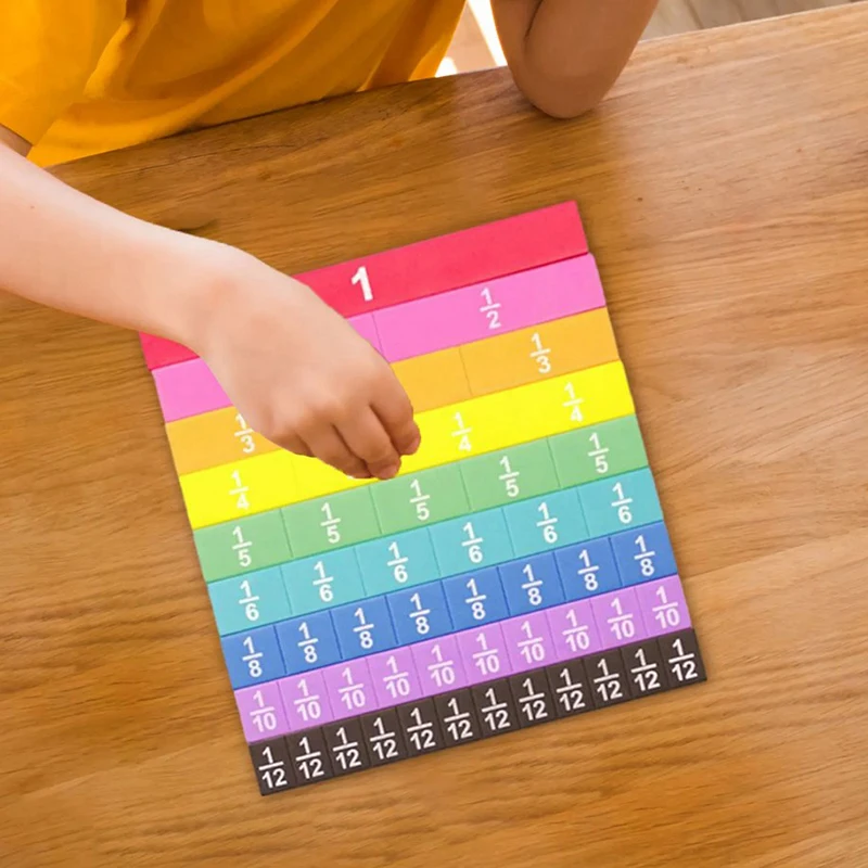 51ks frakčné kocky kocky Math Montessori matematické materiály Výučba pomôcok naučiť frakčné ekvivalencie rekvizity pre deti vzdelávacie predčasné vzdelávanie