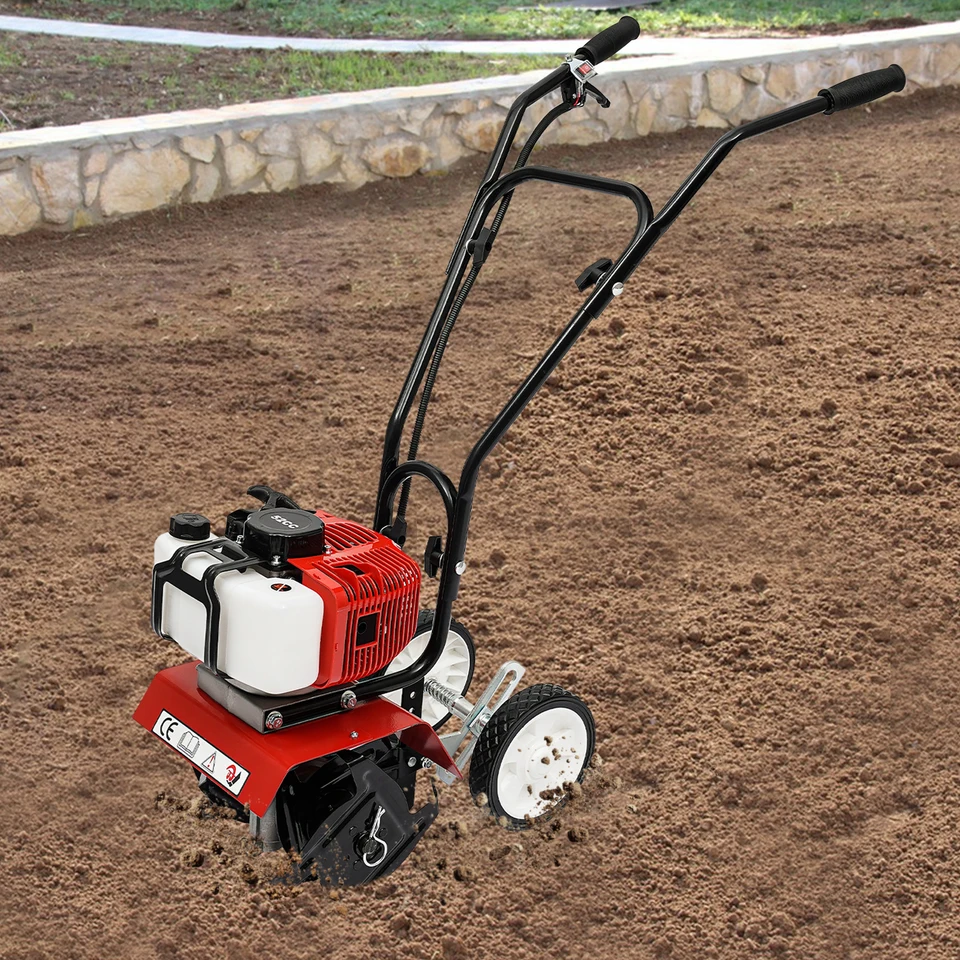 52 ccm plynový motor záhradný kultivátor rototiller kultivátor 300 mm predný hrot