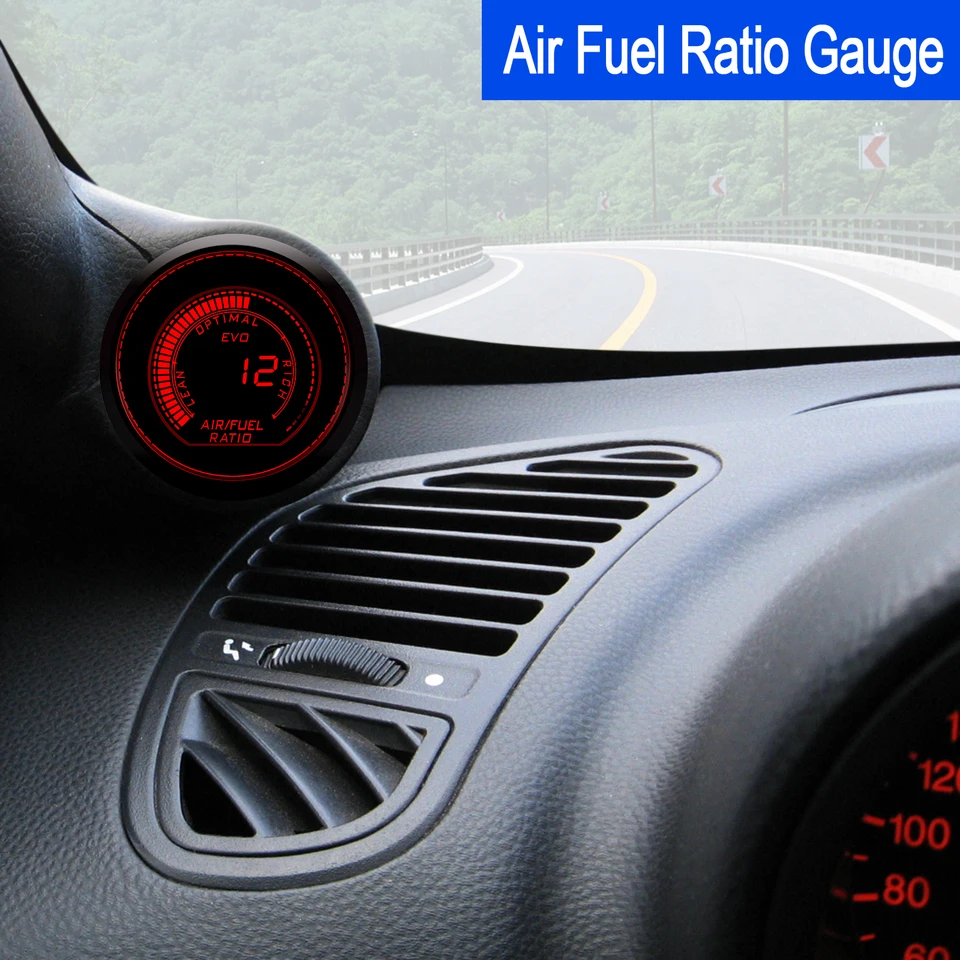 52 mm vzduchový pomer paliva Rýchly a modrý displej LED diódy AFR úzkobandový OKYNÝ SENZOR SENZOR AIR AIR METREME METROM pre 12 V závod