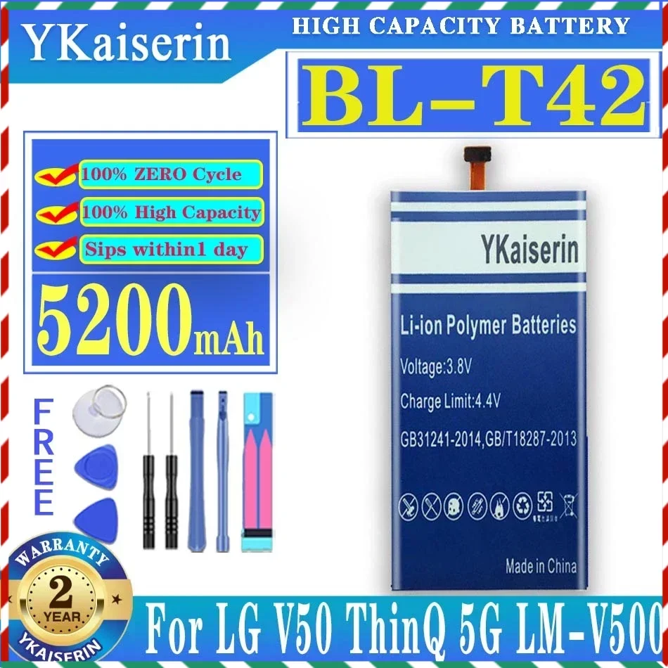5200 mAh BL-T42 batéria pre LG V50 Thinq 5G LM-V500 V500N V500EM V500XM Vysoko kvalitný výmenný akumulátor