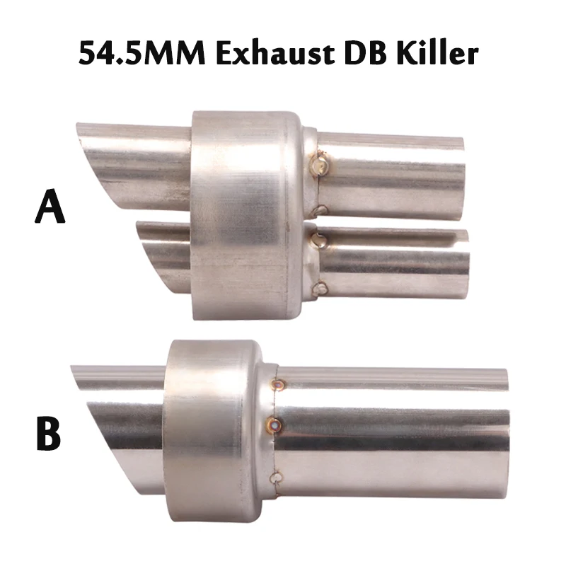 54,5 mm Univerzálne výfukové výfukové rúrky DB Killer Odnímateľný tlmič zníženie šumu Eliminátor modifikovaného pre motocykel