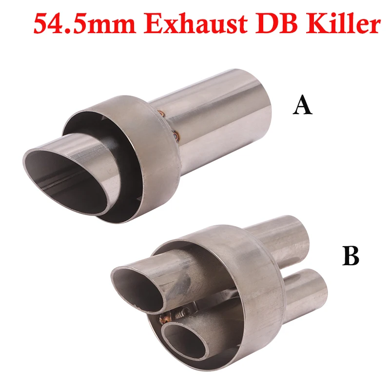 54,5 mm Univerzálne výfukové výfukové výfukové potrubie DB Killer Odnímateľný tlmič zníženie zvuku zvuku upravený pre únik motocykla