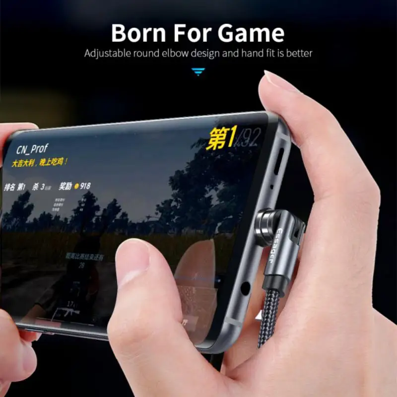 540 Otočte magnetický kábel pre 14 rýchleho nabíjania údajov Micro USB Type C káblového kábla kábla