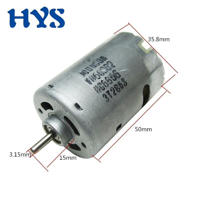 545 Mini Motor DC 12V 18V Vysoká rýchlosť 16800 orpm 25000RPM Elektrický moteur DC6V-18V guľôčkový ložisko Reverzné diy motor vŕtačky RS545