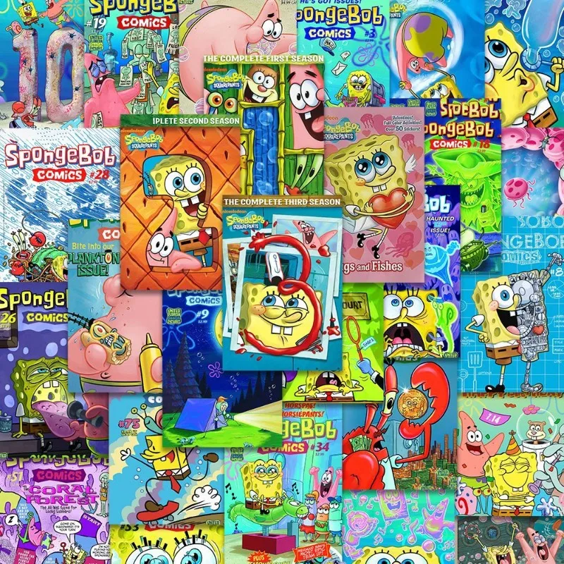 54ks roztomilý spongebob Squarepants Patrick Star Sticker Cartoon Case Case Cup Fope Decora