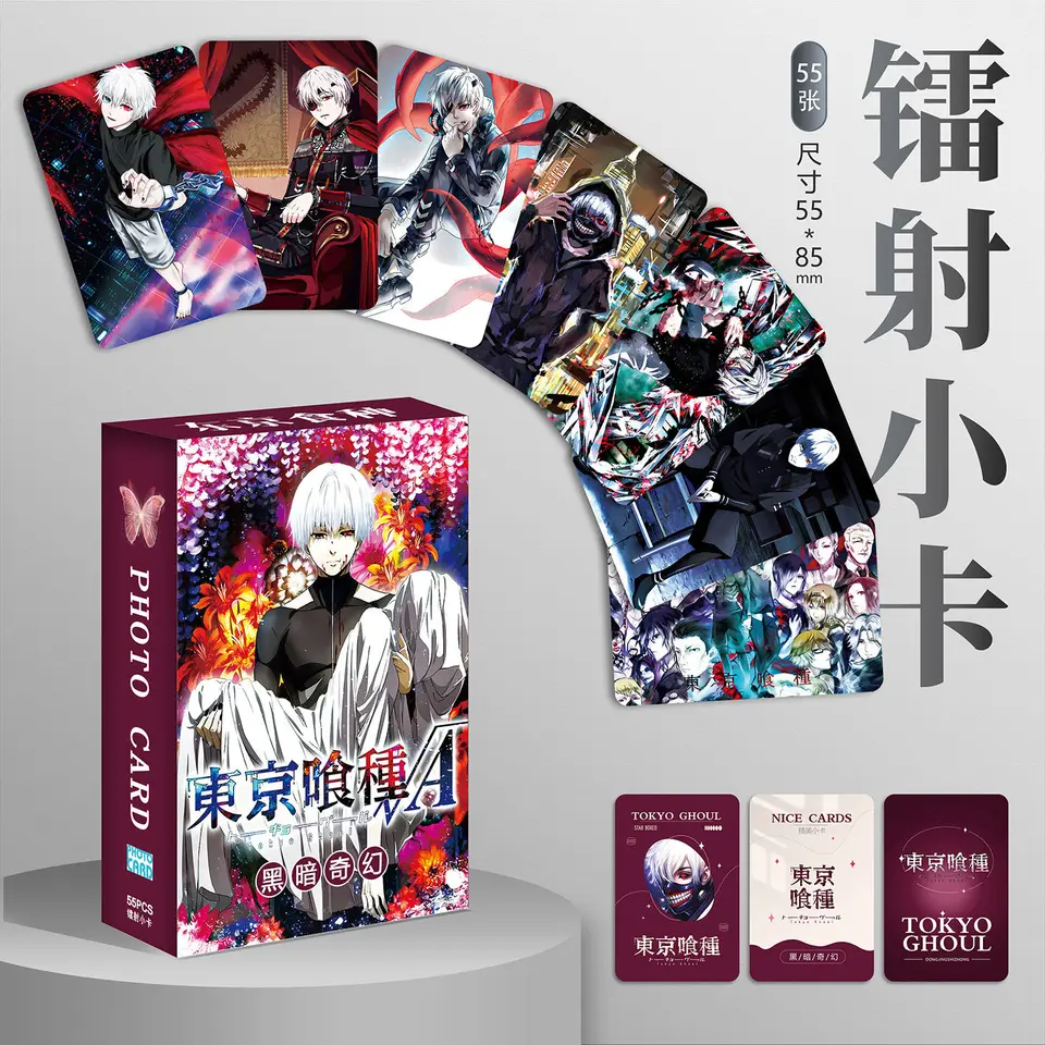 55 ks/set Tokyo Ghoul Manga Laser Lomo Card Album Comic Characting Fotocard Fans Collection Cards