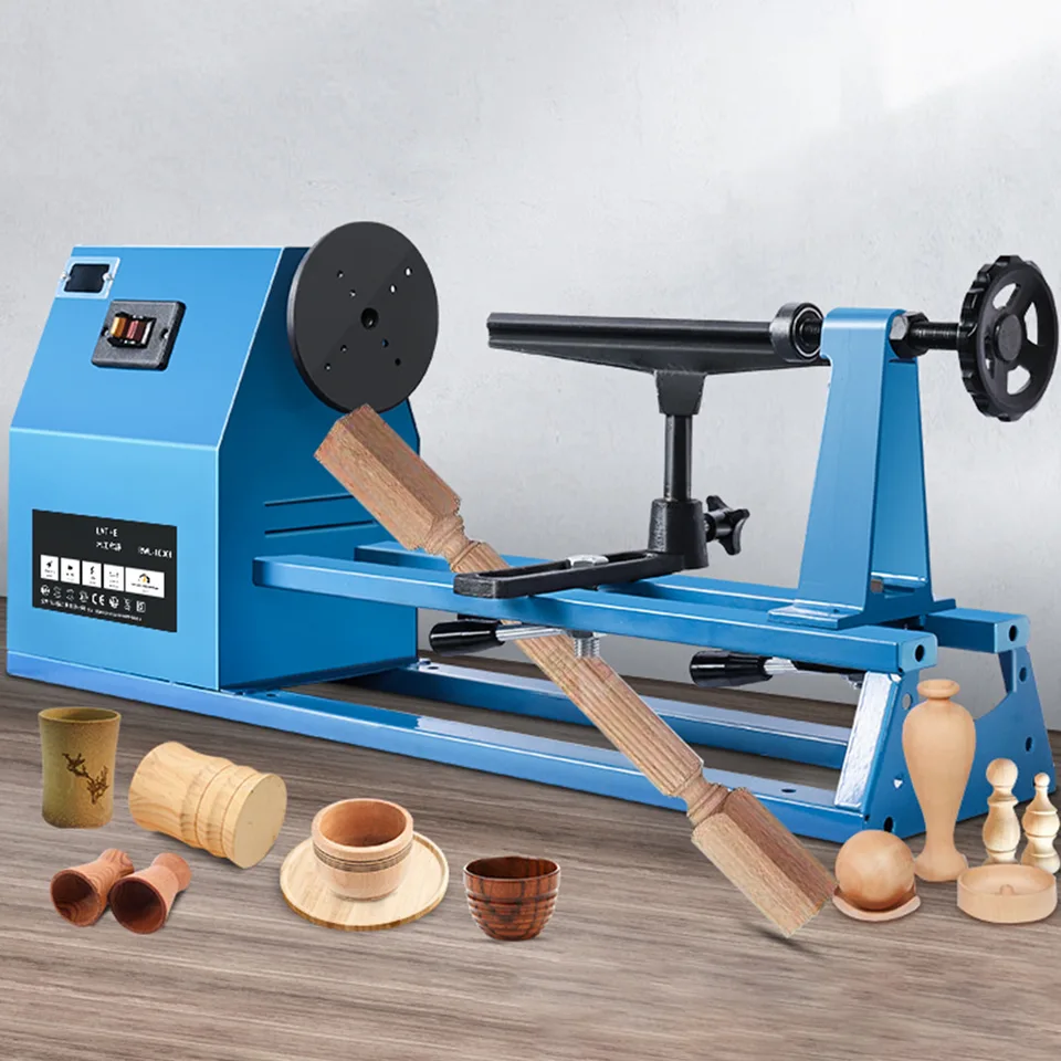 550 W vysokorýchlostný drevársky stroj na drevárstvo Lathe Wood Rotuing Lathe DIY Woodworking Tools