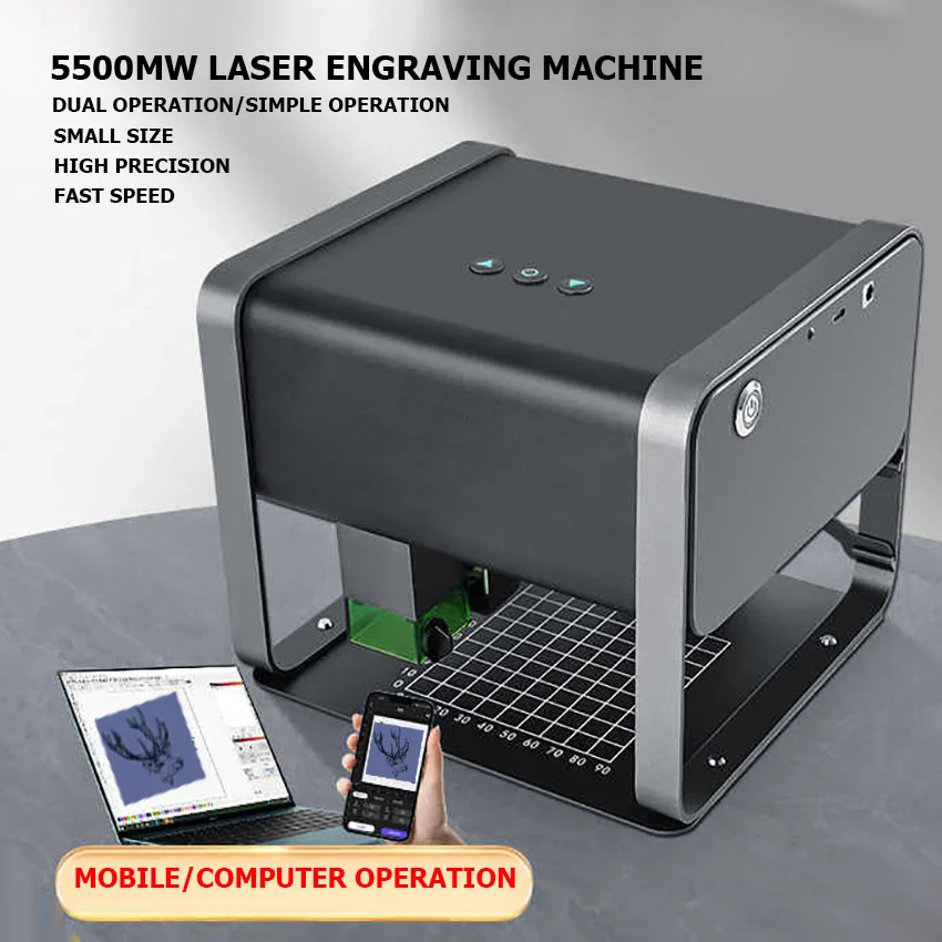 5500MW laserový ryší rytie DIY gravírovací stroj