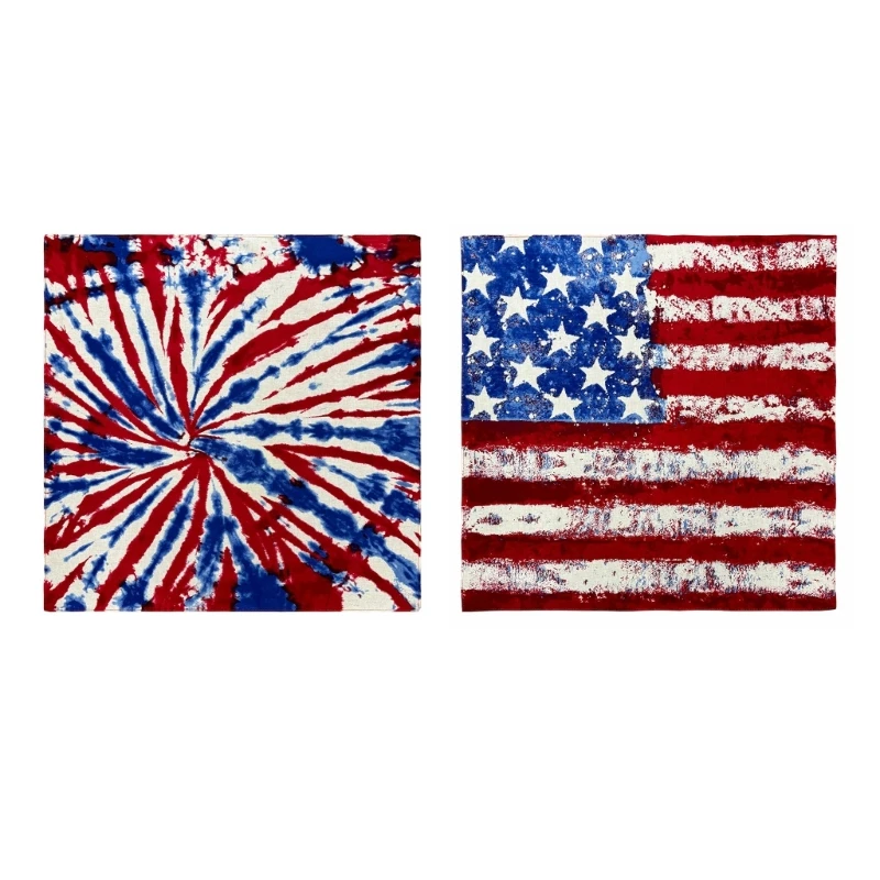 55x55cm tlač bandana American Flags Bandana Patriotics Neck Scarf Street Dance šatky hlavy hlavy hlavy hiphop hiphop hlava pokrýva