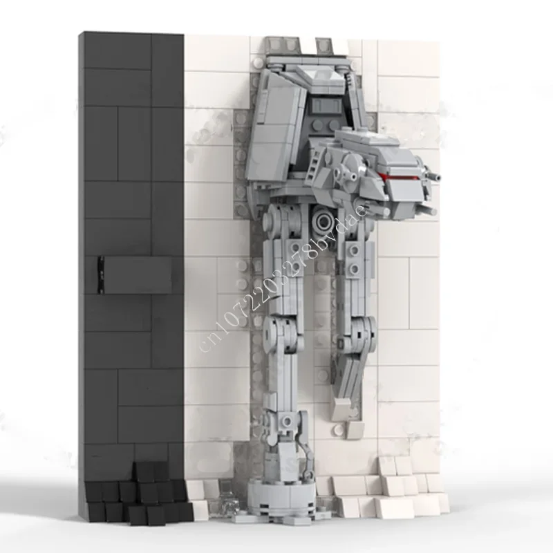 572ks trojrozmerné koncepcie plagátu Séria Space War Weapon MOC SpaceShip Battle Model Building Blocks Model Hračky Darček