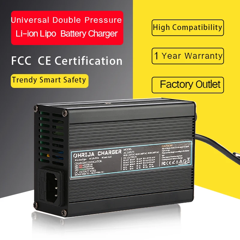 58,8 V 4A Charger Smart Aluminium Case je vhodný pre 14S 51,8 V vonkajšie lítium -iónové vyváženie automobilu Auto bezpečné a stabilné