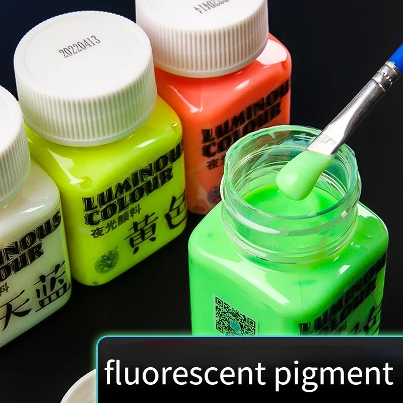 58 ml/fľaša svetelný pigment 8Colors Voliteľné fluorescenčné liqiud maľba farby kutil ručne maľované textilné zásoby