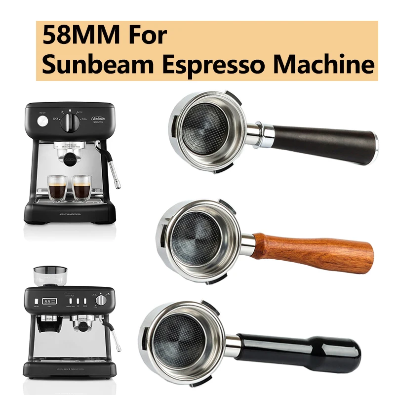 58 mm káva bez dna bez dna pre Sunbeam Mini Barista /Barista Max /Barista Plus Espresso Machine Výmena filtra Basket
