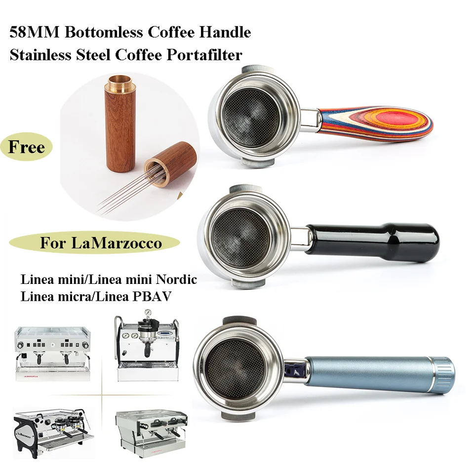 58 mm nahá káva Portafilter pre kávu Lamarzocco/Linea Mini/Linea Micra Micra Coffee Ruck s náradím barista