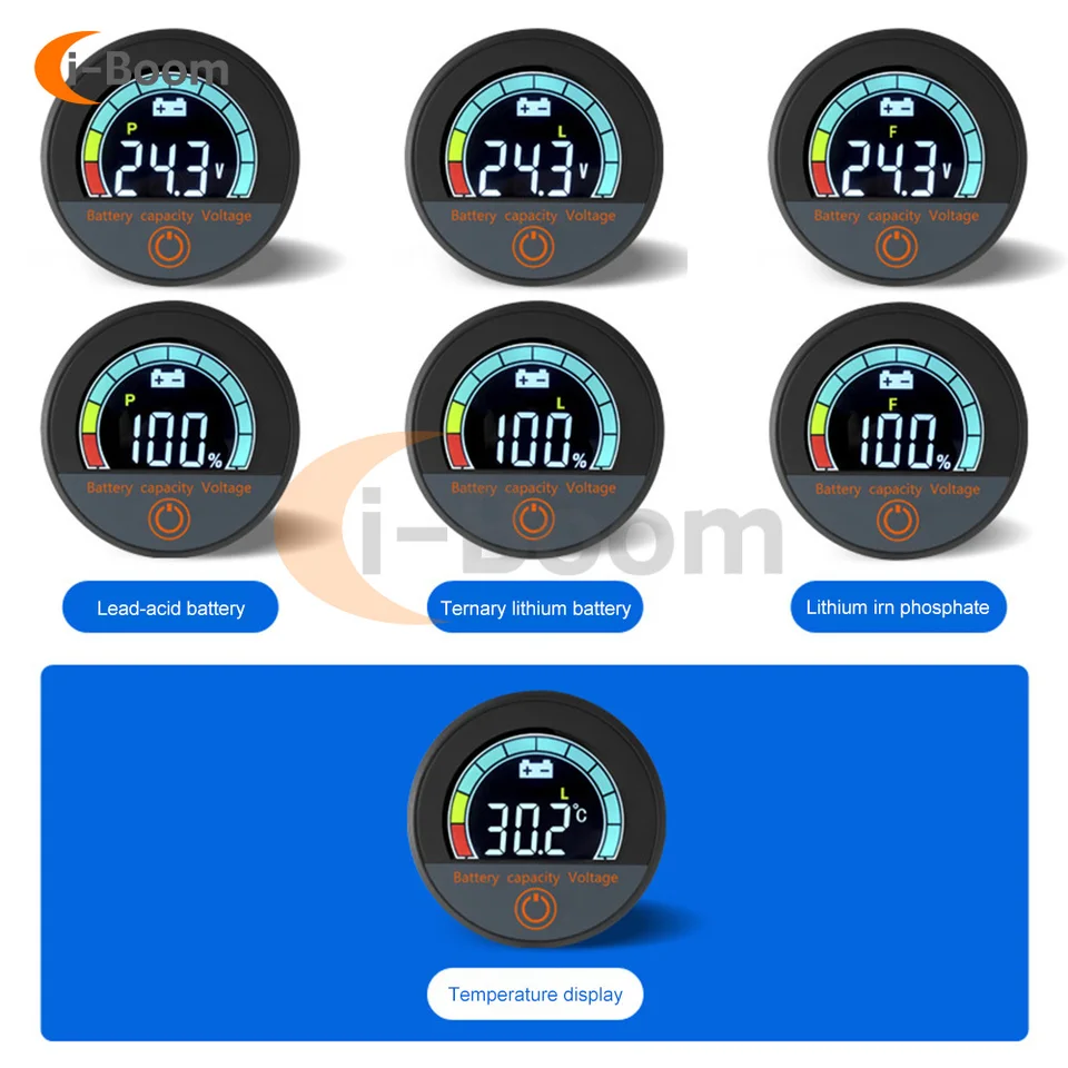 5918 DC 7 ~ 100V Voltmeter LCD farebný displej olovo-kyselina Ternárna Li-Fe-fosfát batéria Nepoodežná elektrina