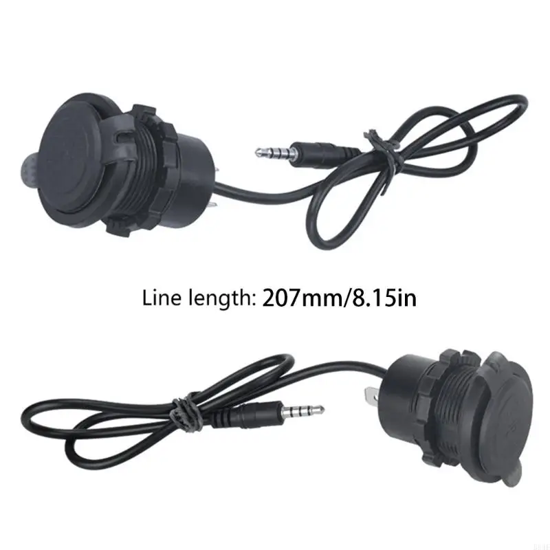 594e preplachovanie USB a 3,5 mm AUX predlžovací kábel panela pripojenia kábla