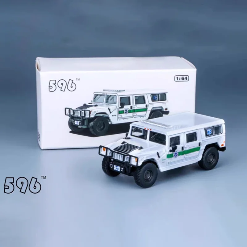 596 Diecast 1:64 H1 hraničná hliadka policajná policajná policajná policajná policajná auto Open Cover Cover zliatiny Model vozidla Model Hobby Collection Toy Gift