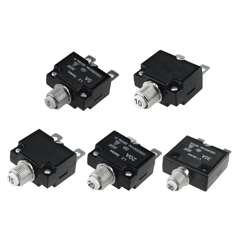 5A/10A/15A/20A/30AMP PUSH TLAČENIE TLAČNÉHO TEPELNÉHO OBCHODNÉHO PLAriča