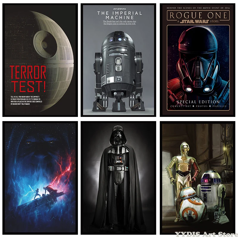 5D diamantové maľovacie súpravy Diamond Mosaic Star Wars Jedi Knight Plagáty Disney Darth Vader Yoda Smienky výšivky Domovod