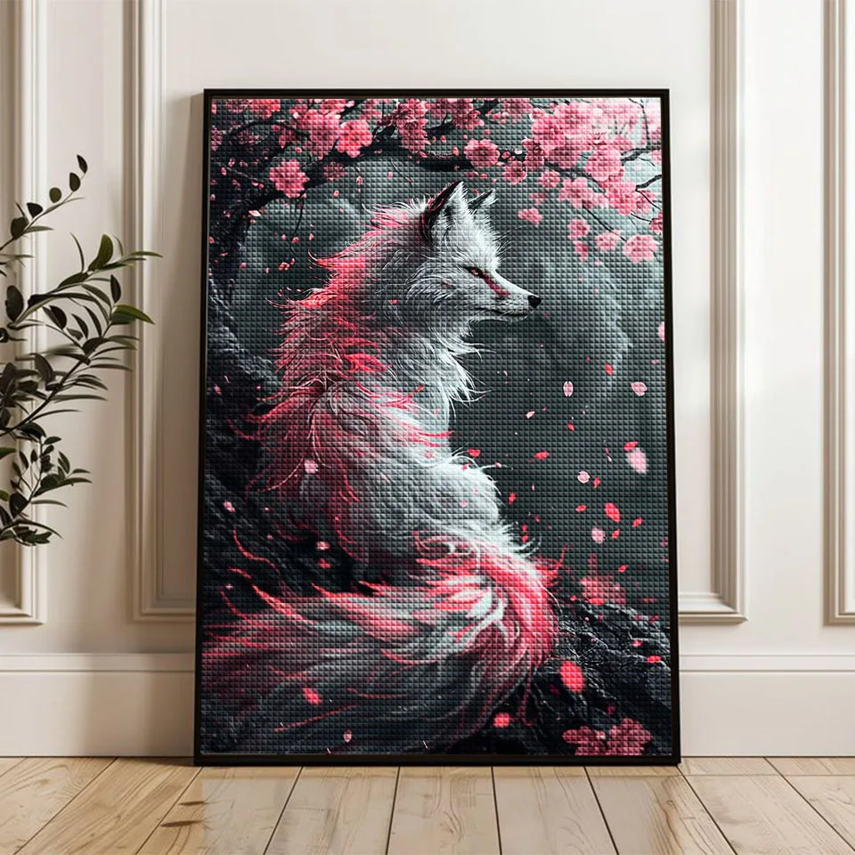 5D Diamond Painting Art Kit DIY Fantasy Fox Fox Fox Full Square Round Round Randinestone Cross Cross Stitch Ručne vyrobený mozaik