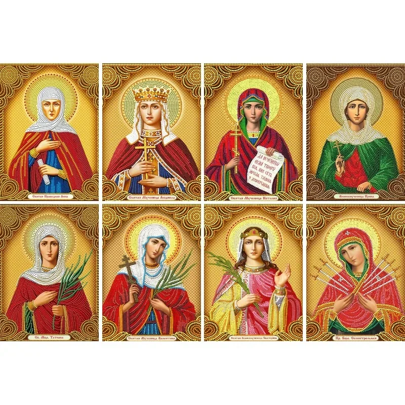 5d DIY Diamond Painting Ruská náboženská ikony Diamond Mosaik krížový steh kazan matka Božia obrázok s kamienkami výzdoba