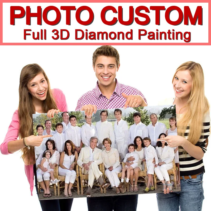 5D DIY Diamond Painting! Súkromný zvyk! Fotografia Custom! Vytvorte si vlastnú diamantovú maľbu plnú vŕtačku Diamond Scanderery