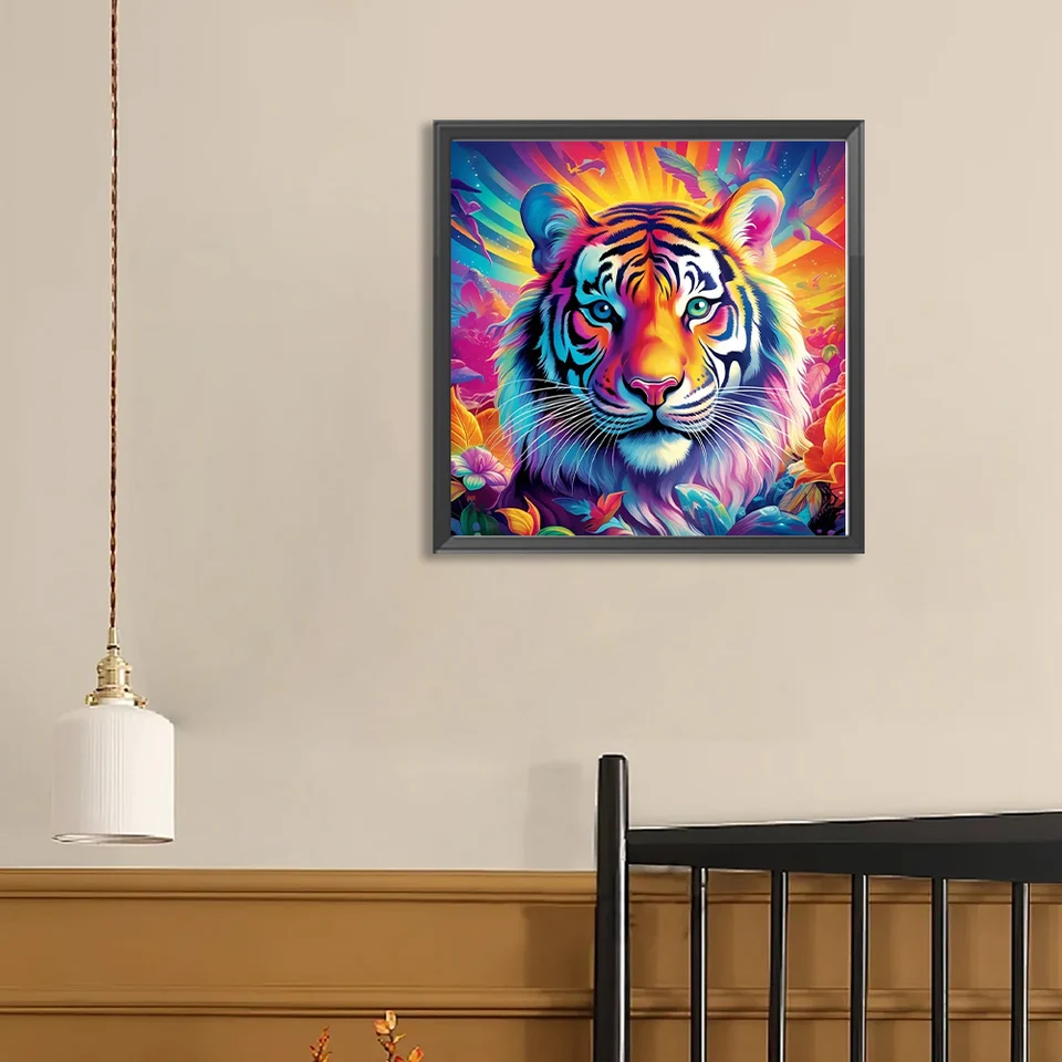 5D DIY Full Round Drill Diamond Painting Animal Kit Home Decor Art Craft 40x40 cm