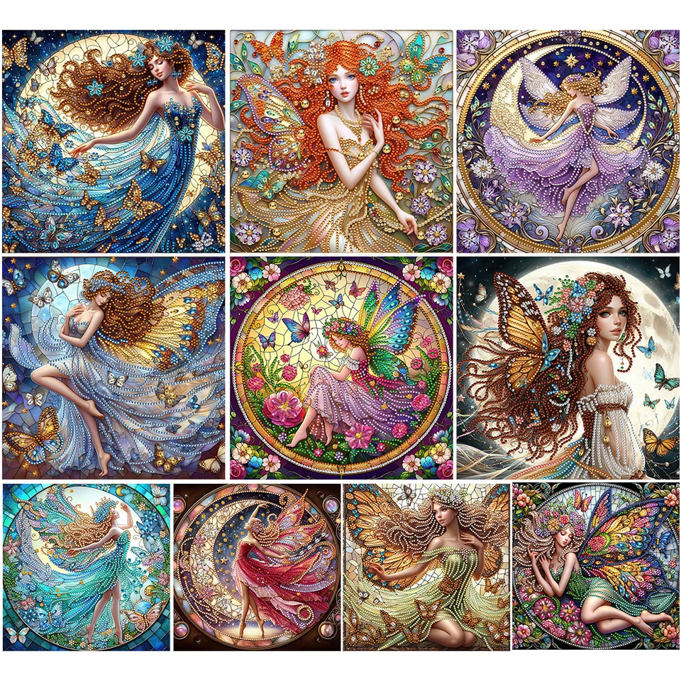 5D DIY Čiastočné špeciálne tvarované vŕtačka Drill Diamond Painting Kit Girl Dievčatá dekorácia