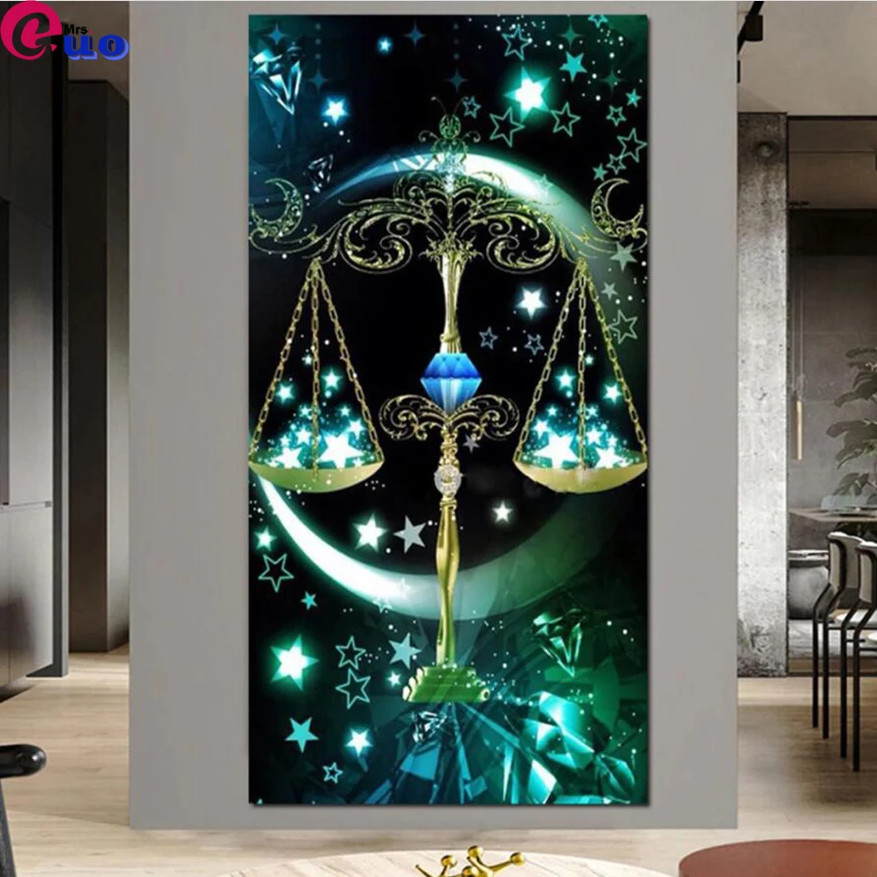 5D fluorescenčná labina Diamond Painting vyšívací krížový steh DIY Round Square Diamond Mosaic Green Fantasy Art Wall Stickers