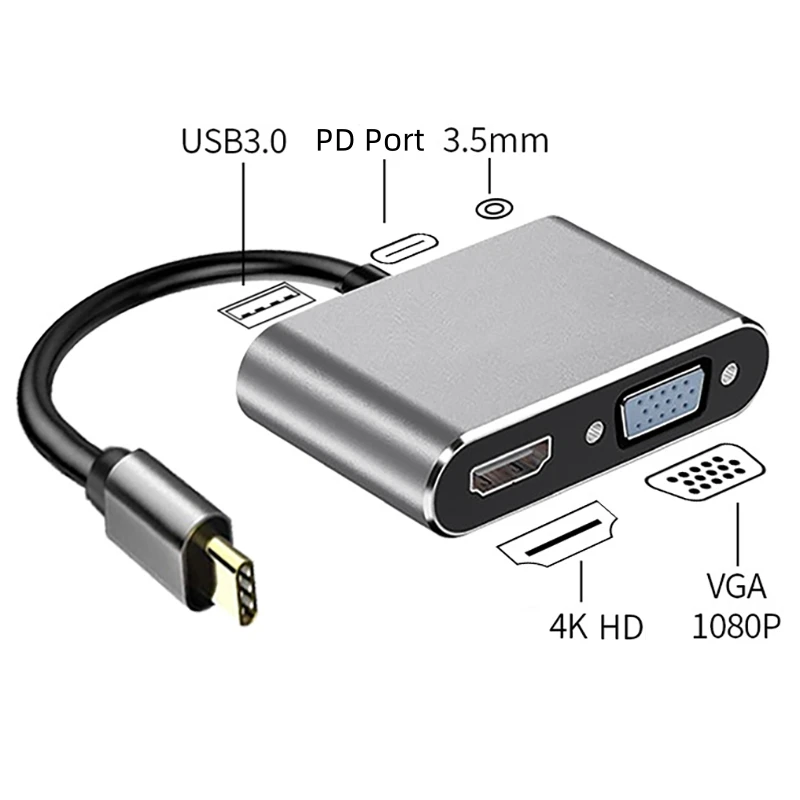 5in1 USB C Hub NAPOHLOP Thunderbolt3 Dokka
