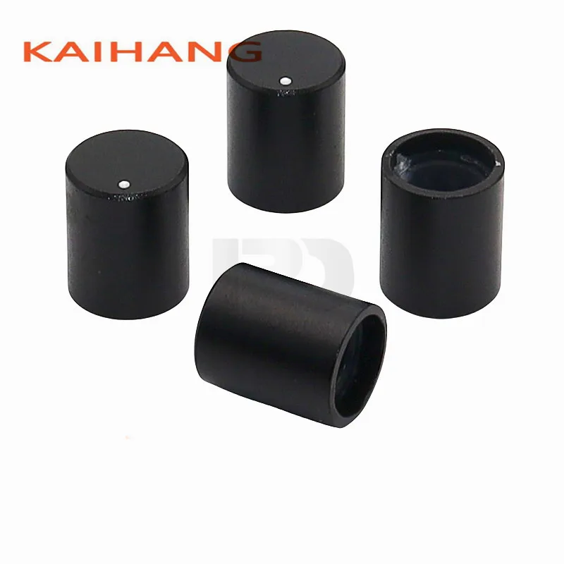 5ks 10 × 12 mm hliníkovo zliatiny pieskového tlmiča Knitter Potentiometer Knob Knob Cap kvet/D Vnútorný otvor 6 mm v tvare 6 mm