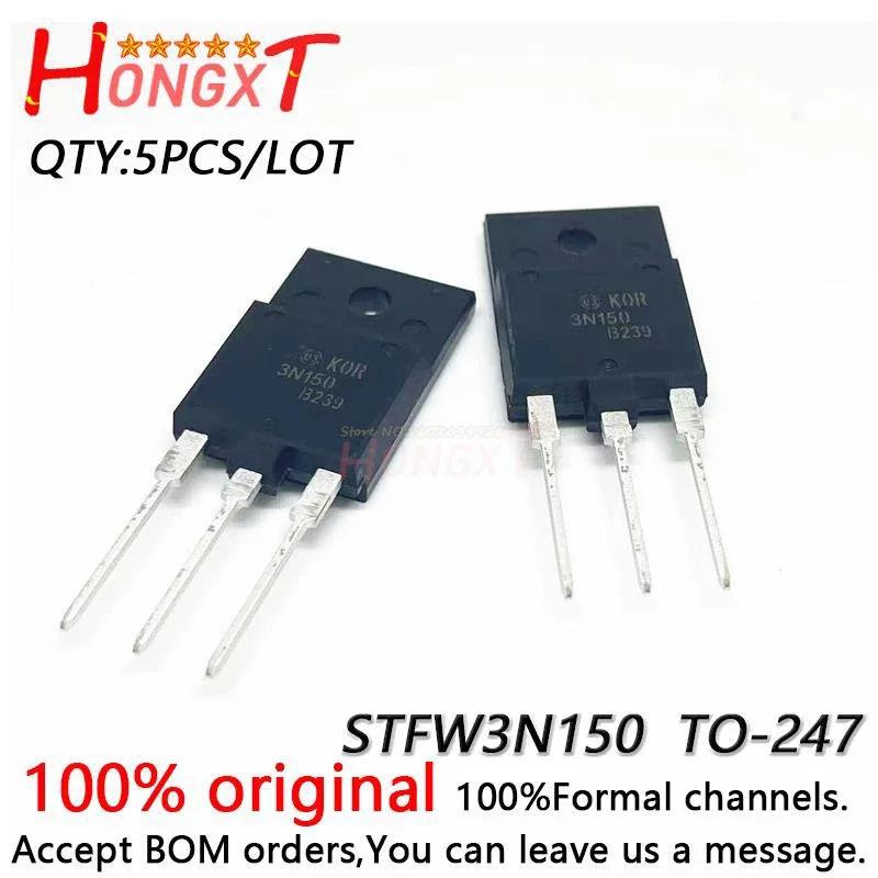 5ks 100% Nový pôvodný pôvodný STFW3N150 TO-247 3A/1500 V KOR3N150 Zváracia trubica meniča prevodníka.