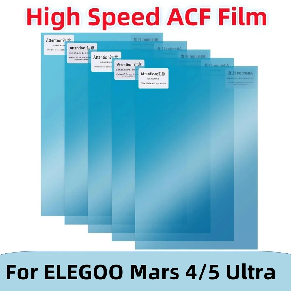 5ks 7 palcov ACF Film 235x160 mm pre Elegoo Mars 4 Ultra Mars 5 Ultra 0,3 mm UV živice 3D tlačiarne Vydávajú filmy ACF Sheet LCD SLA