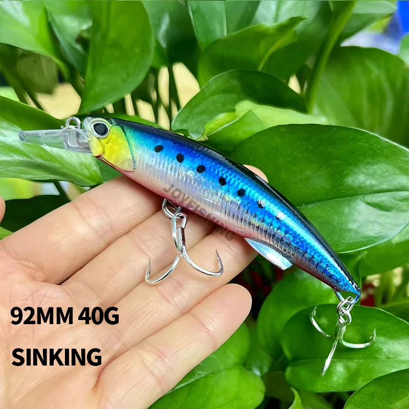 5ks 92 mm 40 g Heavy Minnow Set Stop Jerkbait Wobblers pstruh pstruha rybárska naláka