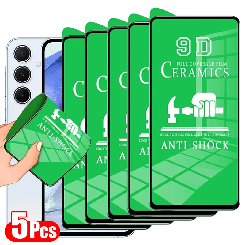 5ks Clear Ceramic Film pre Samsung Galaxy A55 A54 A35 A34 S23 S22 S21 Plus S20 Fe A34 A14 A73 A53 A33 A13 A52S