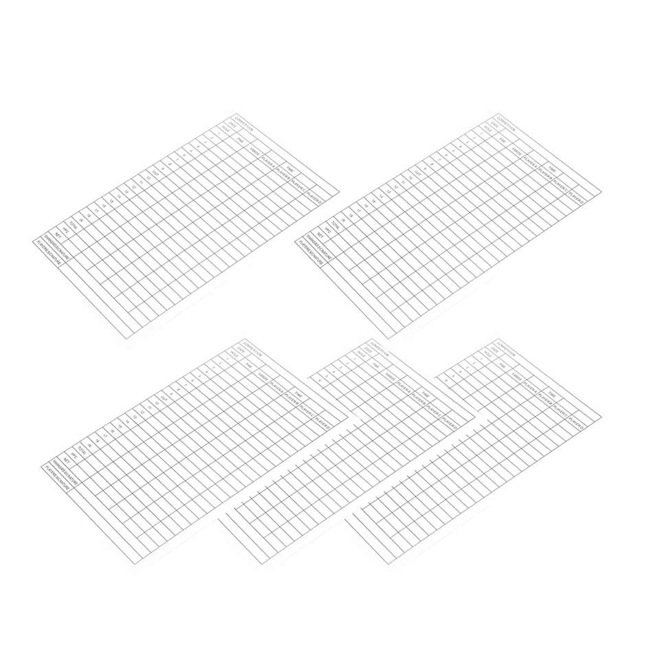 5ks golfové skóre skóre golfs Scorecards potiahnuté papierové karty prenosné golfové body Scorecards Golfs Supplies