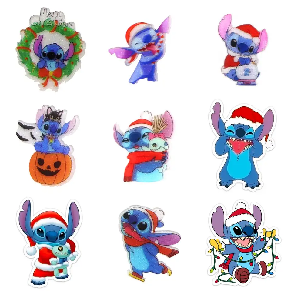 5ks Halloween vianočné lilo a steh akrylové ploché zadné plávajúce živice cabocons scrapbooking DIY Craft Decoration Accessorie