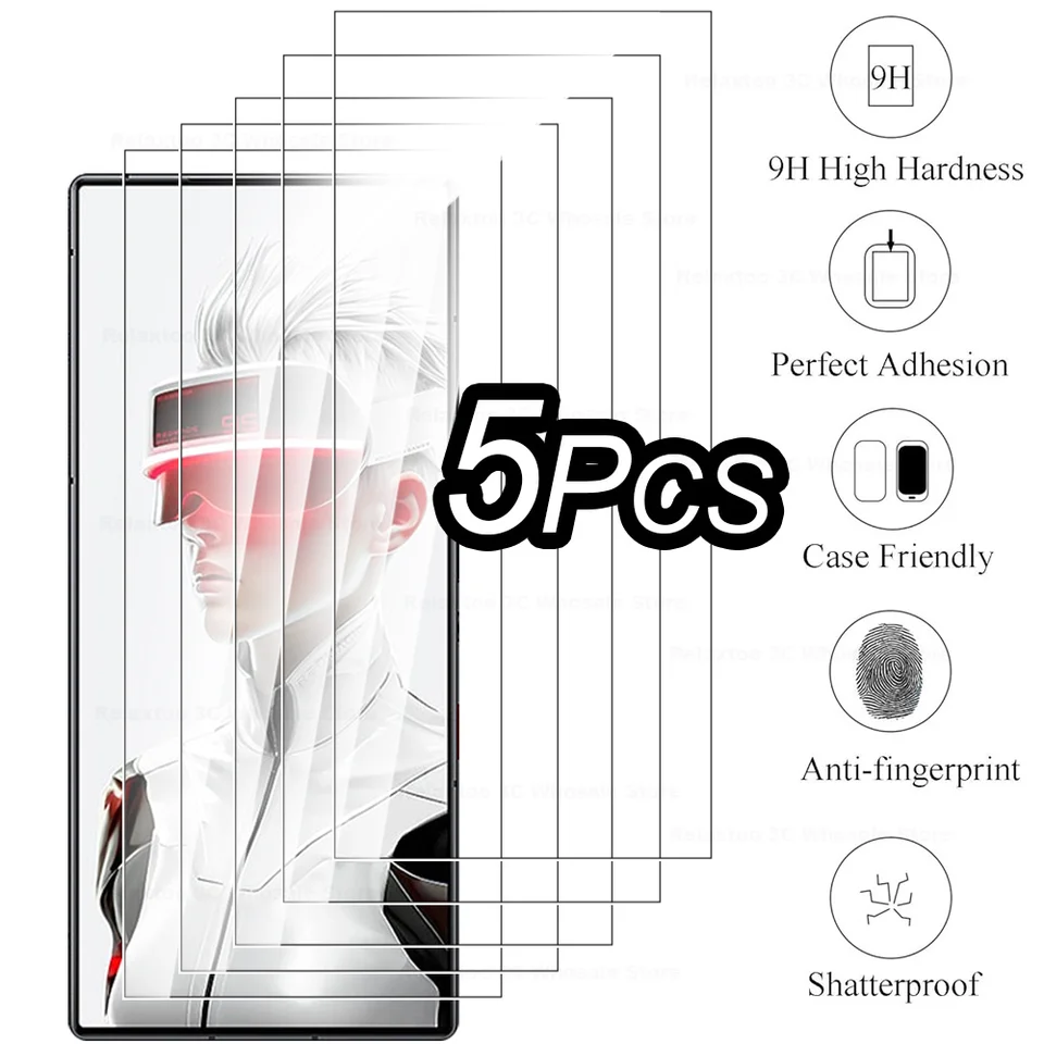 5ks HD Temperované sklo pre Zte Nubia Red Magic 9S Pro + Ochranné sklo Redmagic 9 S Pro + 9spro plus 5G chránič obrazovky Flims