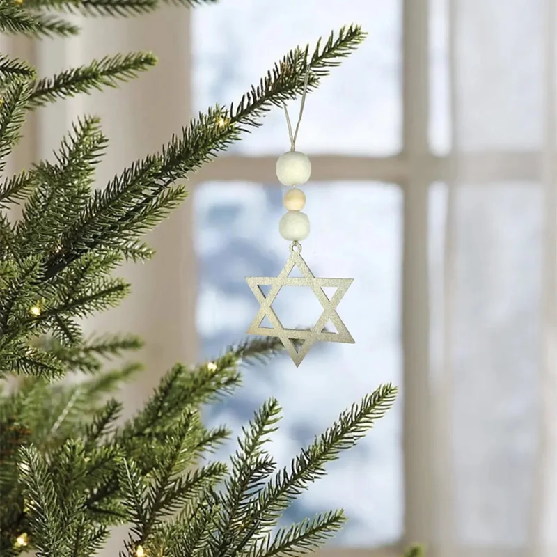 5ks hviezda Davida Hanukkah Ornament Happy Chanuka Passover Židovský sviatok Štedrý deň