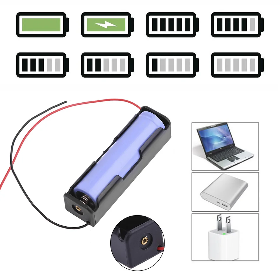 5ks jeden slot 18650 držiak batérie Power Bank Plast Storage Puzdro