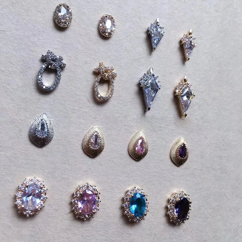 5ks Kórejská kvalita zirkónovej nechtovej na nechty zirkón Zirkón Módny dizajn Sparkle Gems Šperky pre nechty 3D príslušenstvá návrhy kúzla