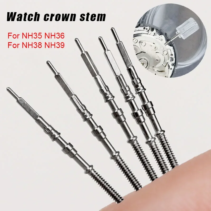 5ks MOUNTING HODNOTENIE KONTÁLNE KONTÁLNE KONÁLNEJ KOPNÍKY PRE SEIKO NH35 NH36 NH38 NH39 Watch Crown STEMPRES STRÁNKA STRÁNKA STRÁNKA OPRAVNÉ NÁKLADY