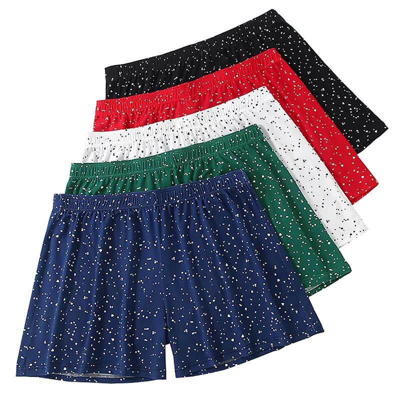 5ks Nový štýl Men nohavičky Pánske polka dot aro nohavice s plochými rohmi mäkké kožné nohavice Priestrelné muži spodná bielizeň