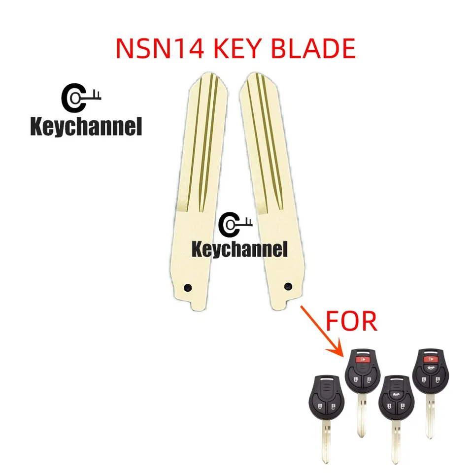 5ks NSN14 Automobilový kľúč slepý kovový diaľkový diaľkový čepeľ náhradný kľúč pre Nissan Tida Navarra Versa Altima Frontier Juke Sunny Original Diaľci