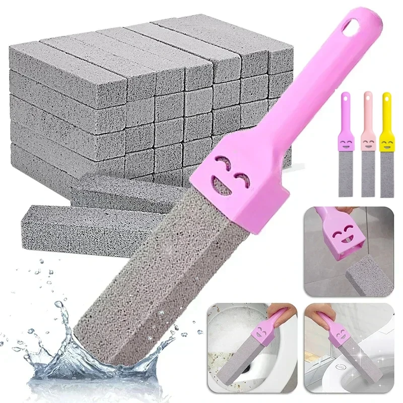 5ks pemza kamenná toaletná kefa kúpeľňa Čistiaci kameň s rukoväťou umývadlo vani Limescale hrdza