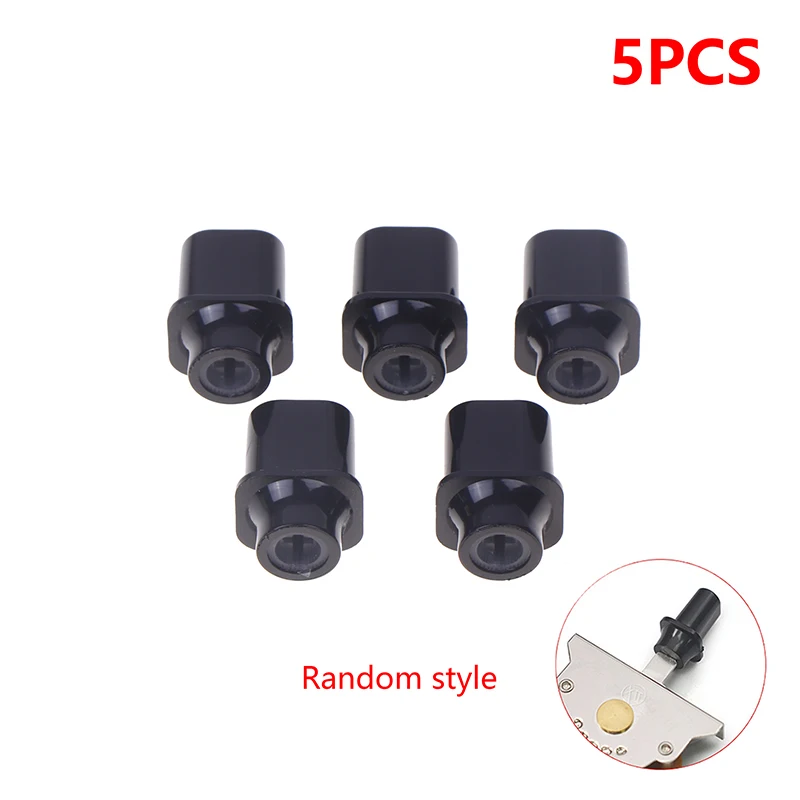 5ks plastové 3-cestné prepínacie špičkové gombíky Tip Tip Tip 3-Conser Selector pre náhradné diely na gitare čierne