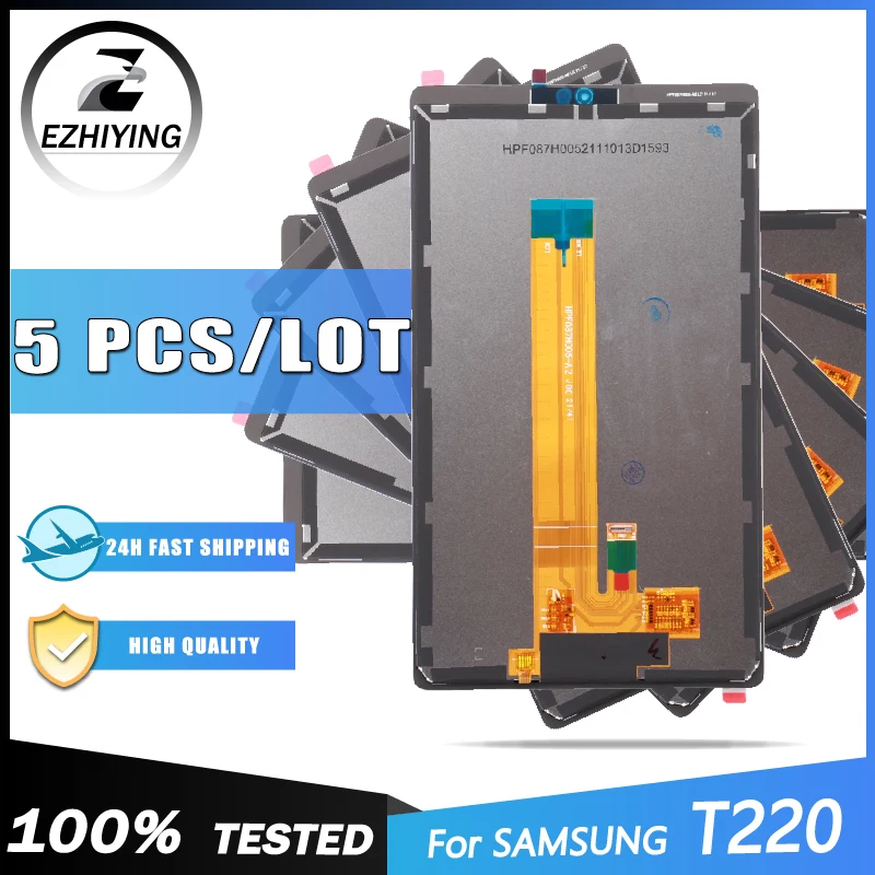 5ks pre Samsung Galaxy Tab A7 Lite 8.7 SM-T225 SM-T220 T225N LCD SCREE DISPLEET DISPLEE DISPLEE DIGITIZE Testovaná výmena
