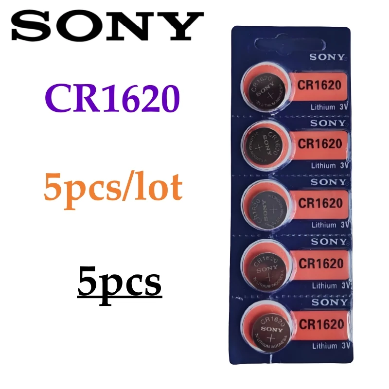 5ks pre spoločnosť Sony CR1620 BATTERSKÁ CR 1620 pre ovládacie prvky počítača Kalkulačka počítača diaľkového ovládania automobilov