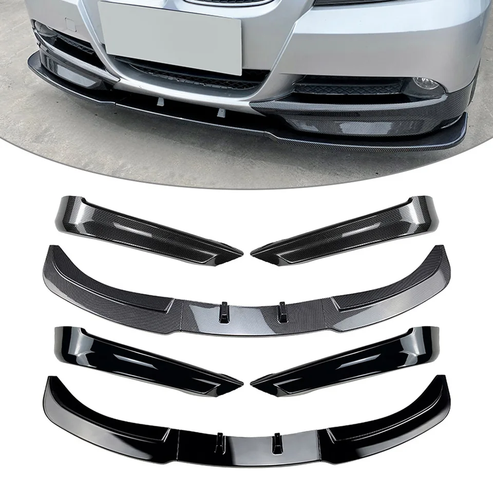 5ks predný nárazník automobilu Lip+bočná štiepka krytu pre BMW 3 Series E90 E91 320I 330I Sedan Base Model iba 2005-2008