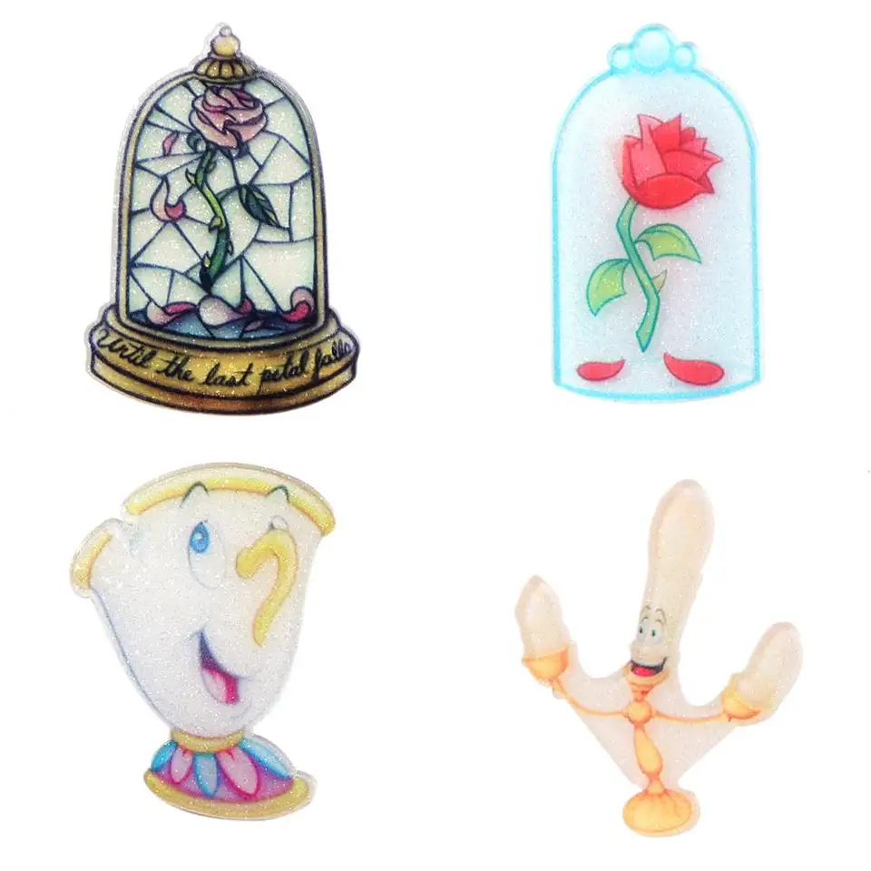 5ks roztomilé kvetinové trblietky akrylové planárne ornament Ornament CaBochon DIY Vlasové šperky šperky remeslá ploché zadné dekorácie Patch